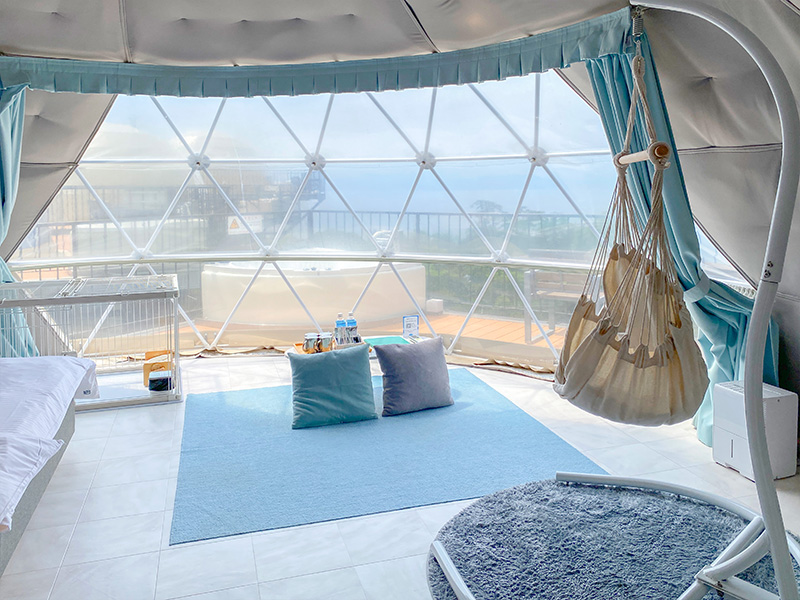 ペット同伴ドームテント