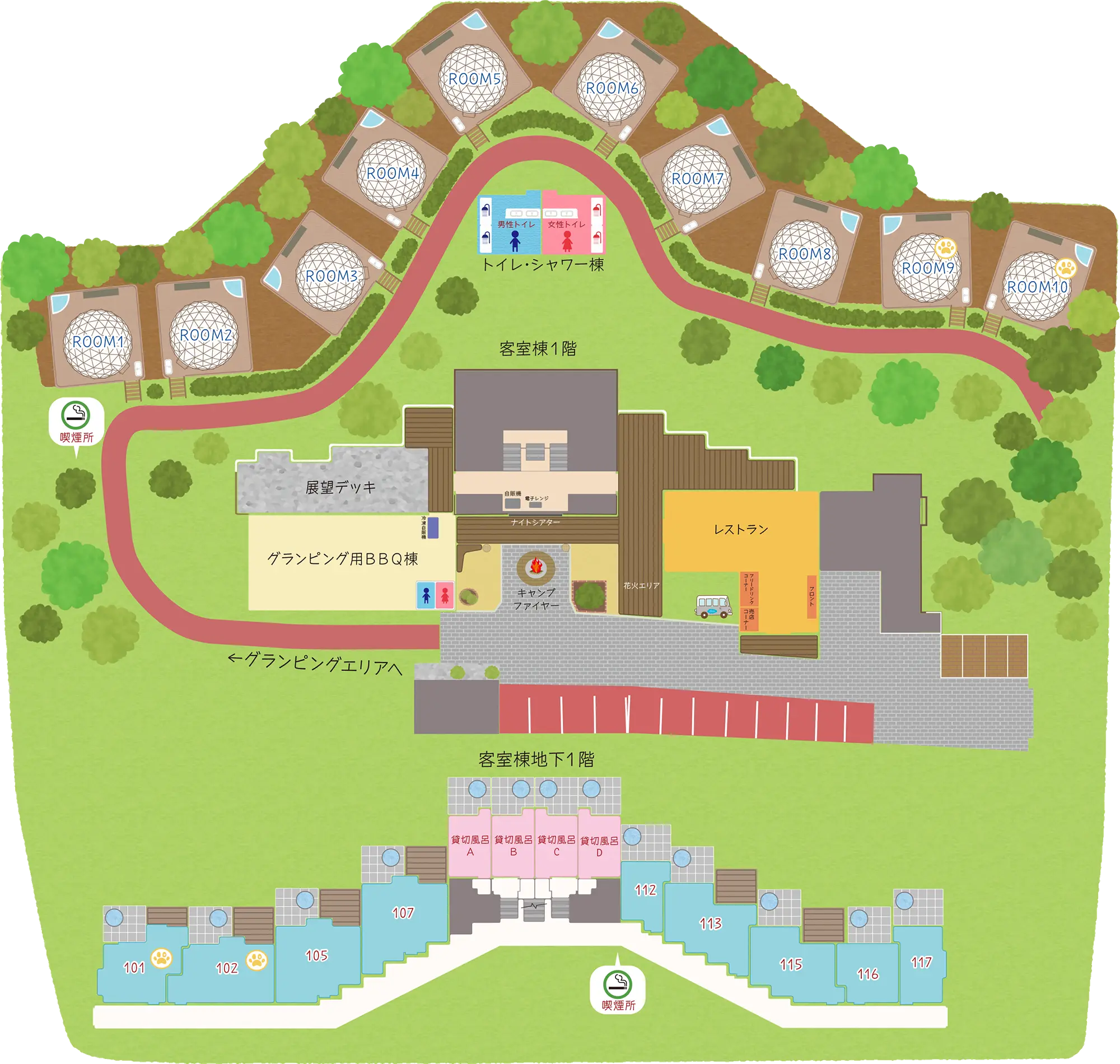 天空テラス施設マップ